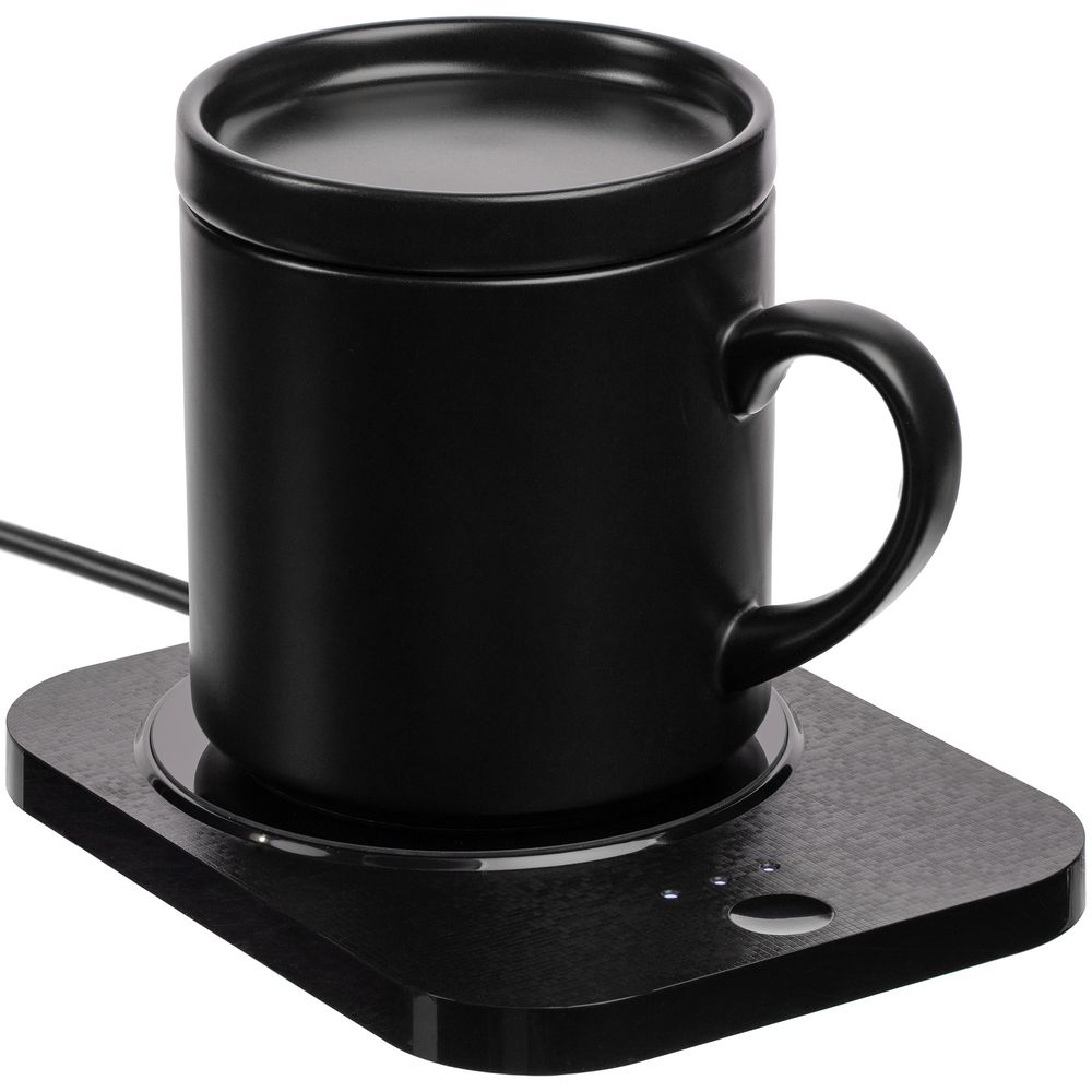 Кружка с подогревом и беспроводной зарядкой dualBase plus фото на сайте Print Logo.