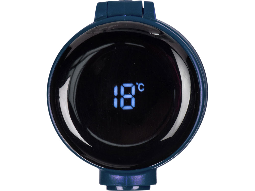 Вакуумная термокружка Waterline с медной изоляцией Bravo, 400 мл, тубус, темно-синий