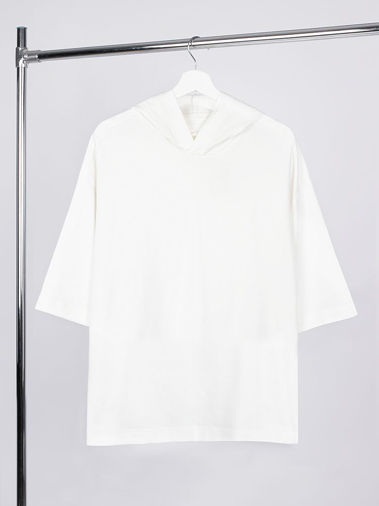 Футболка оверсайз унисекс с капюшоном Neofit с логотипом Manevr | Print Logo