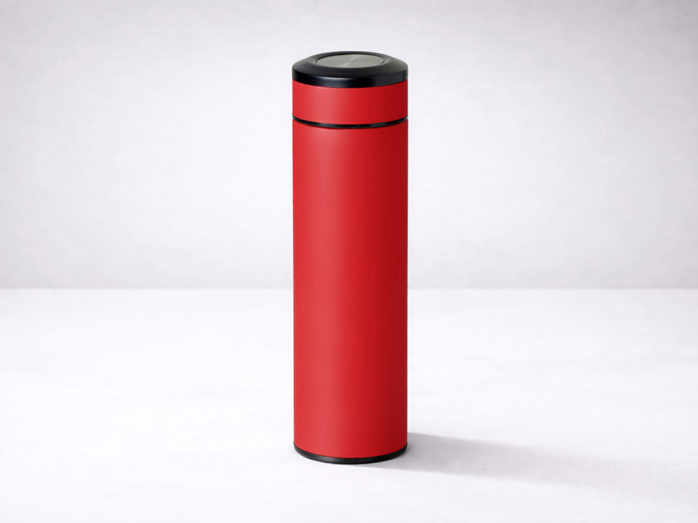 Вакуумный термос Vacuum Flask C1, soft touch, 420мл, красный