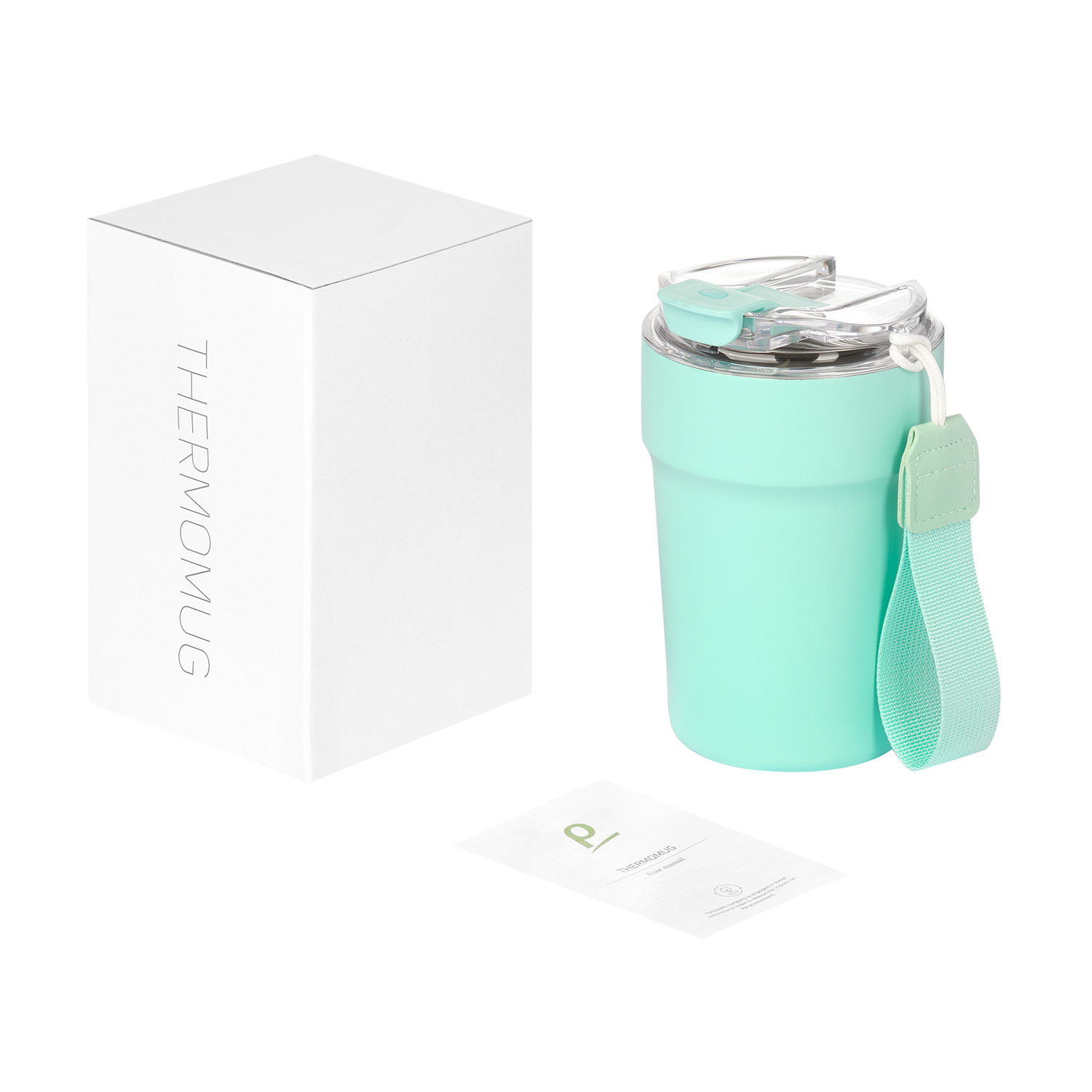 Термокружка вакуумная Монако, аква