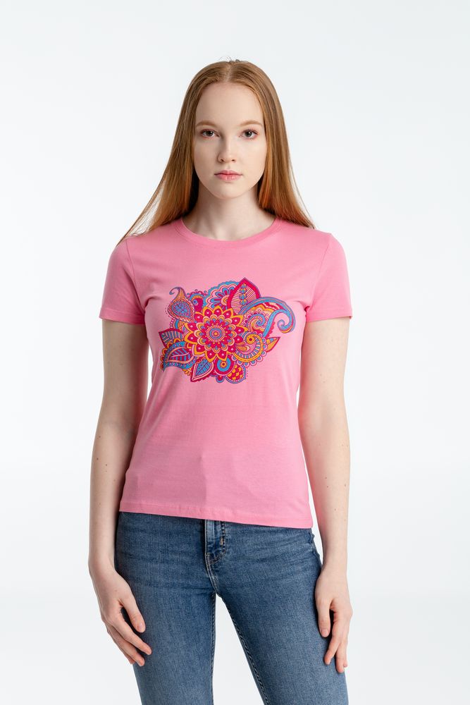 Футболка женская «Узор» с логотипом CoolColor | Print Logo