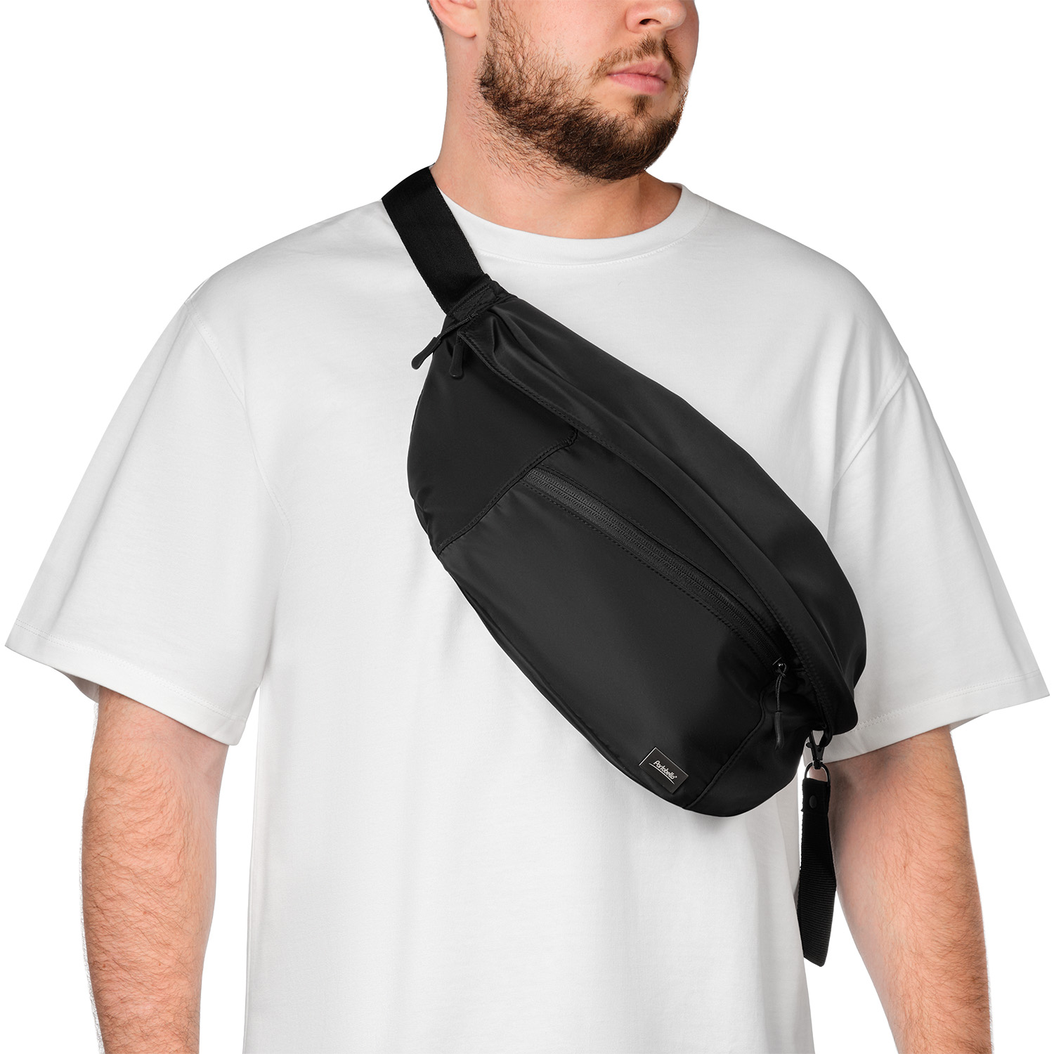 Сумка через плечо (cross body) Бостон (Boston), серая фото на сайте Print Logo.