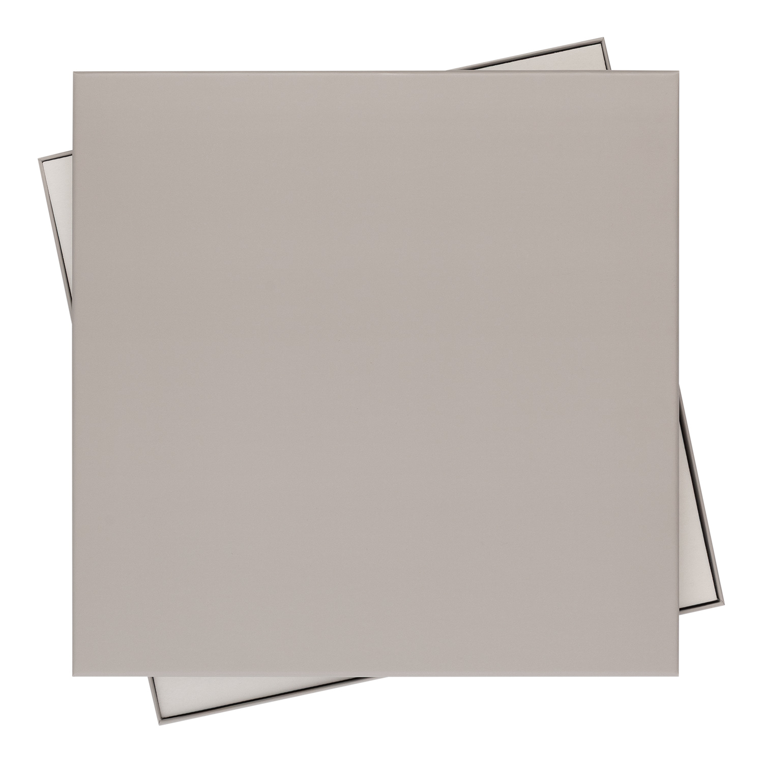 Подарочная коробка без ложемента для ежедневника, ручки и аккумулятора, серая (под съемные ложементы)