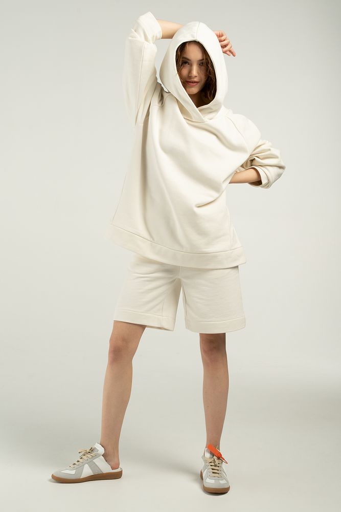 Худи унисекс H1, молочно-белое, размер M/L