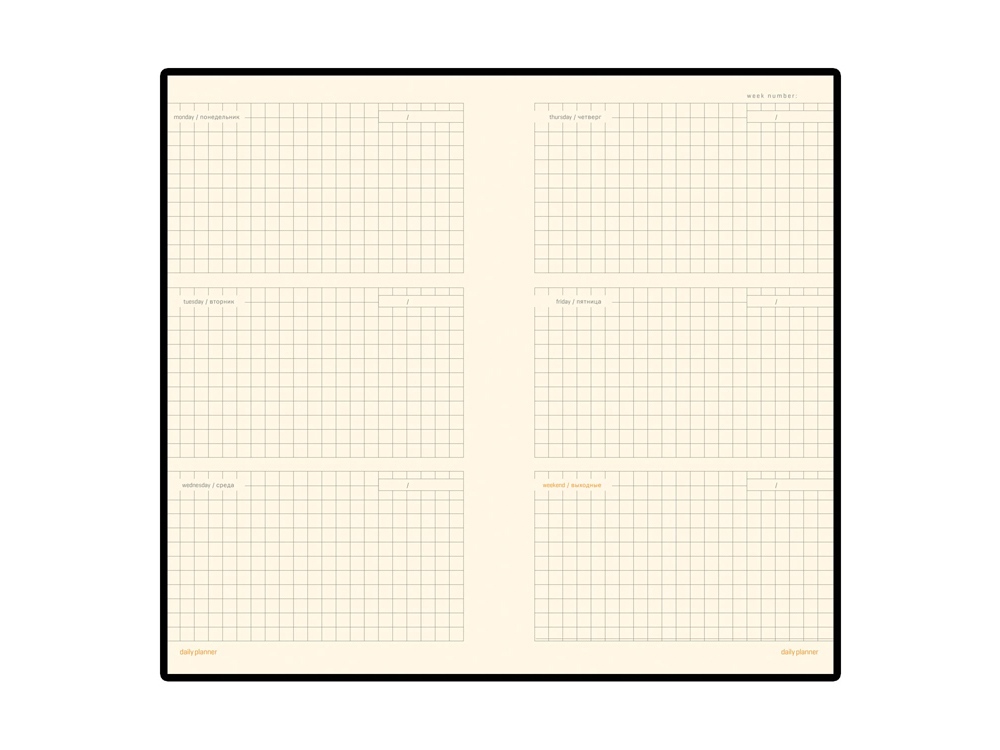 Еженедельник недатированный А6 Metropol, черный