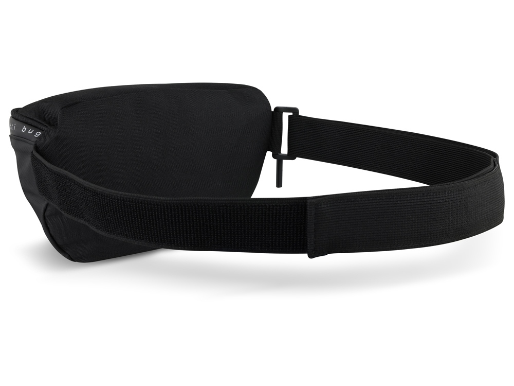 Сумка на пояс BUGATTI БЛАНК ОБЛЕГЧЕННАЯ | BLANC DELIGHT, чёрная, нейлон RPET600D/тарпаулин/полиэстер, 24х11х12,5 см, 2 л