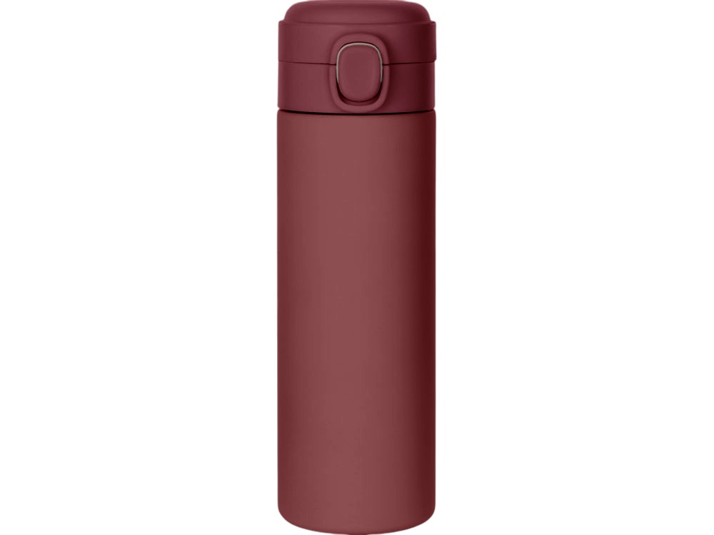 Вакуумная термокружка Waterline c кнопкой Guard, 400 мл, тубус, бургунди