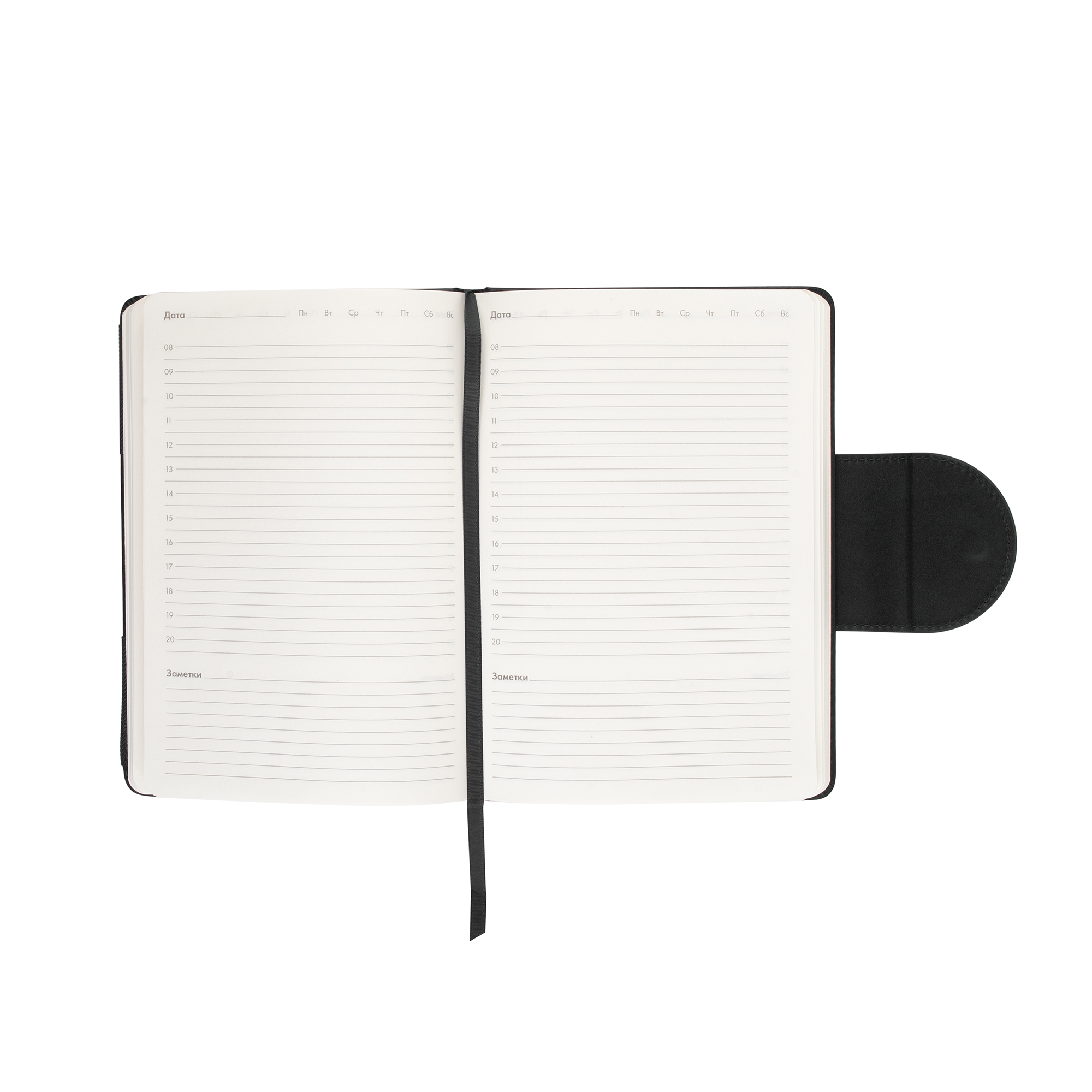 Ежедневник недатированный "Сицилия", формат А5, черный фото на сайте Print Logo.