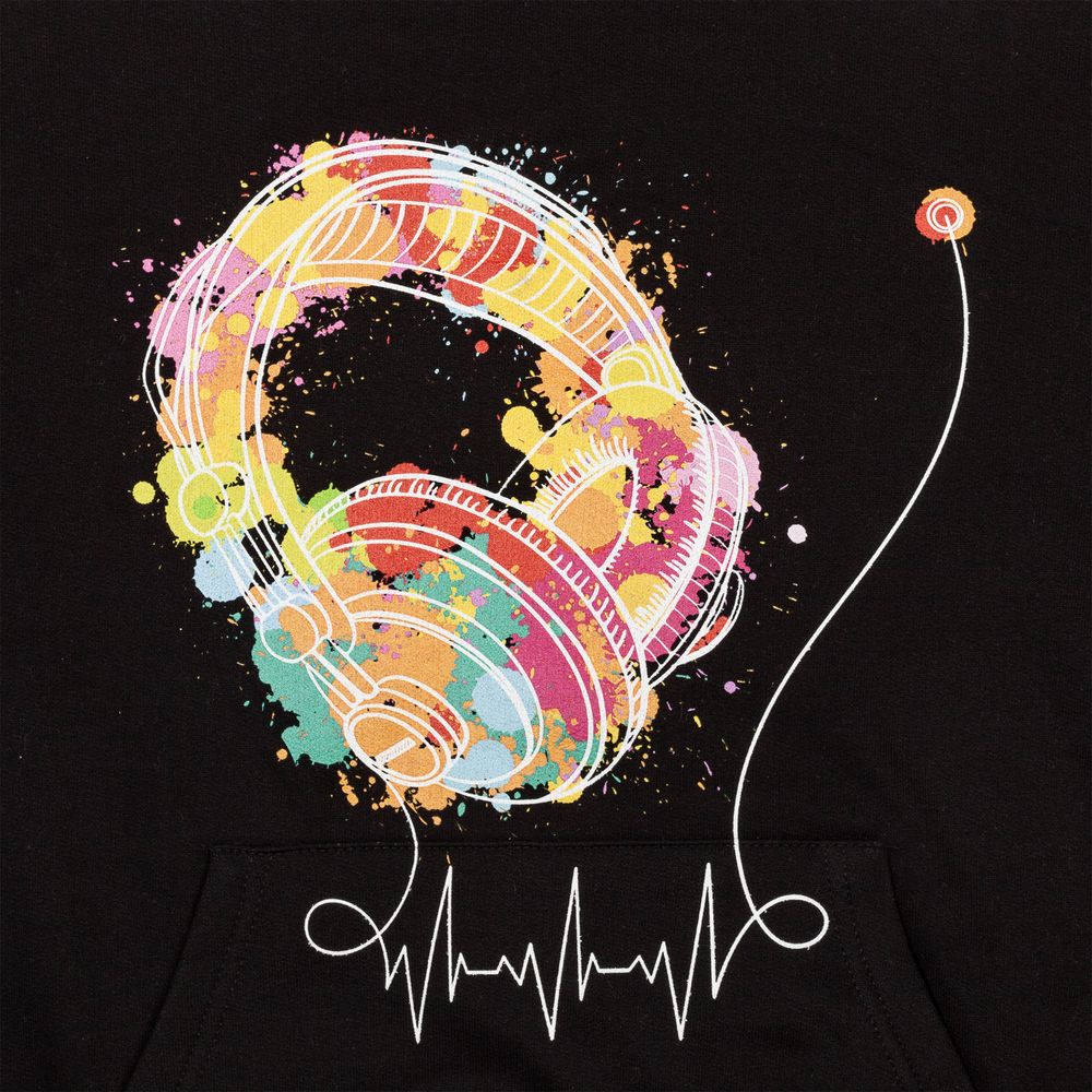 Толстовка Feel The Beat — пример нанесения логотипа (CoolColor) | Print Logo