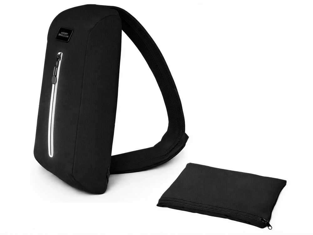 Сумка-слинг Nomad на одно плечо из водостойкого переработанного пластика с логотипом Brand Charger | Print Logo