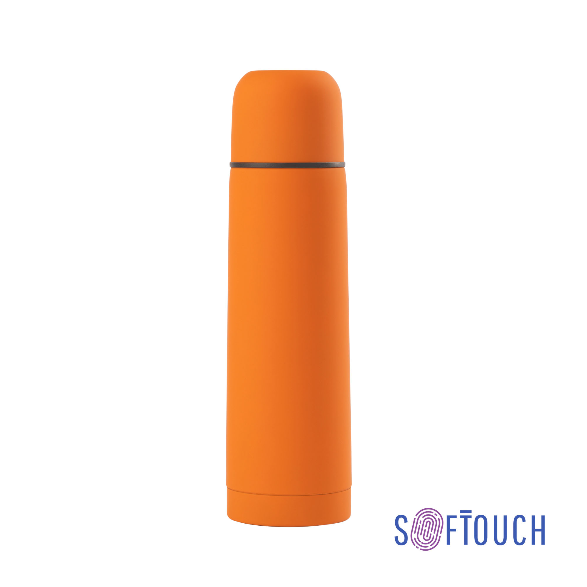 Термос "Крит" 500 мл, покрытие soft touch, бирюзовый