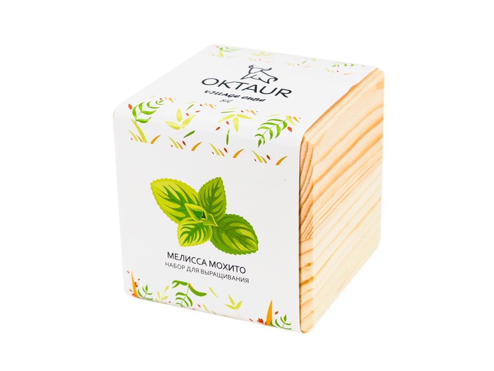 Набор для выращивания Big village cube Мелиса Мохито с логотипом OKTAUR | Print Logo