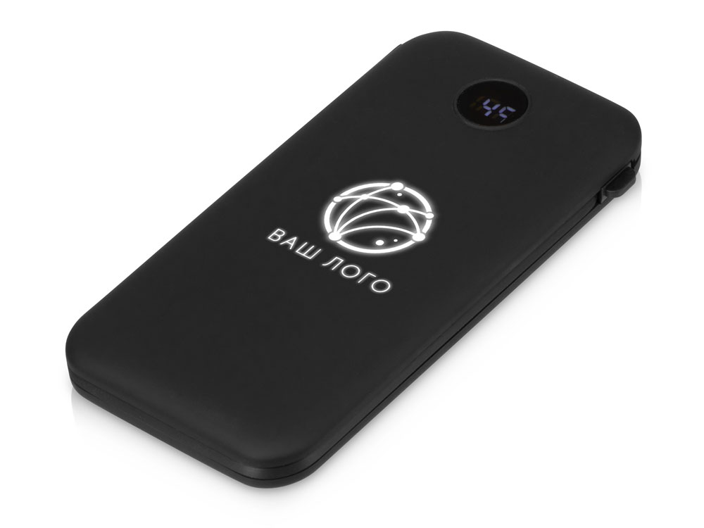 Внешний аккумулятор с подсветкой лого Astro, soft-touch, 10000 mAh с логотипом Evolt | Print Logo