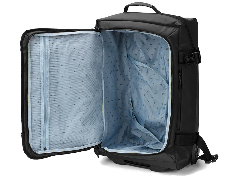 Сумка на колесах TORBER РИТМ, чёрный, полиэстер 900D с PU покрытием, 60 х 38 х 25,5 см, 57 л