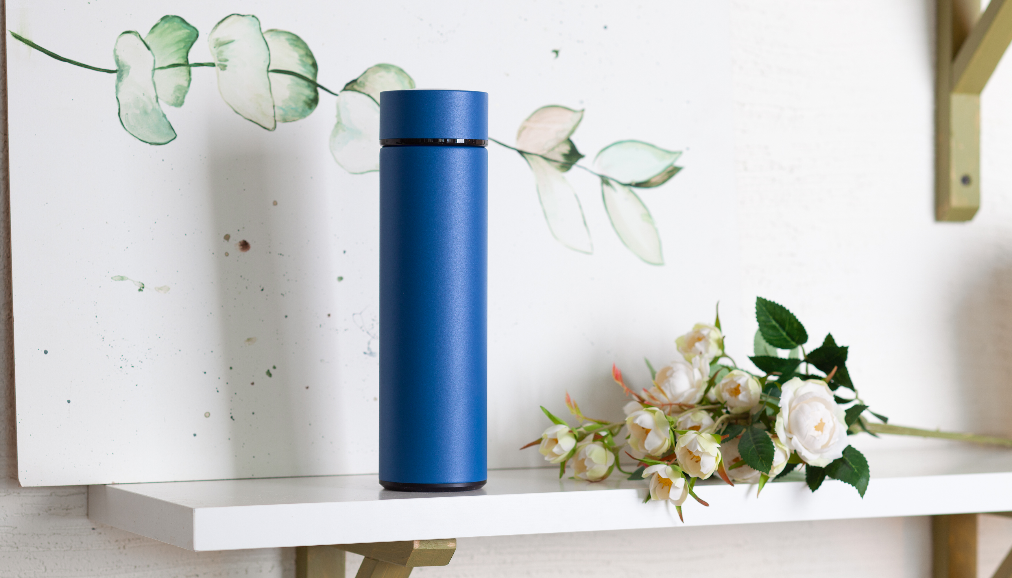 Термос "Бостон" с индикацией температуры, soft touch, 0,5л., черный