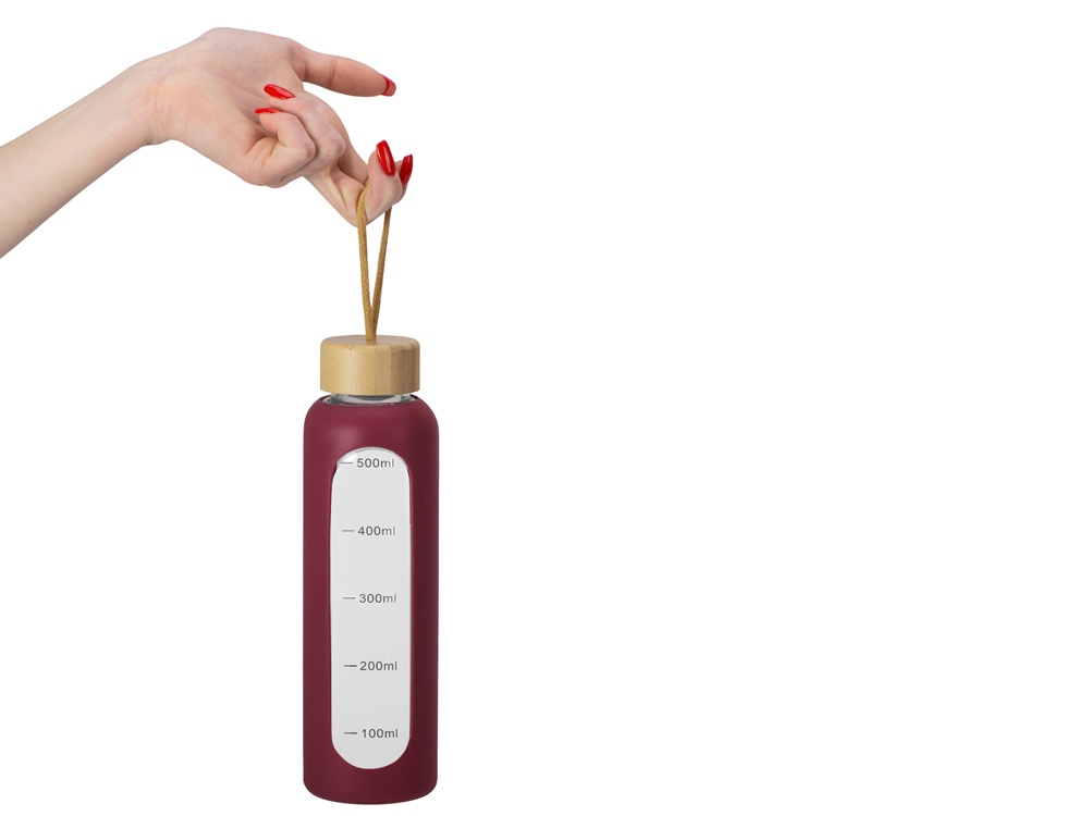 Бутылка из боросиликатного стекла Hangy, 550 мл, бургунди