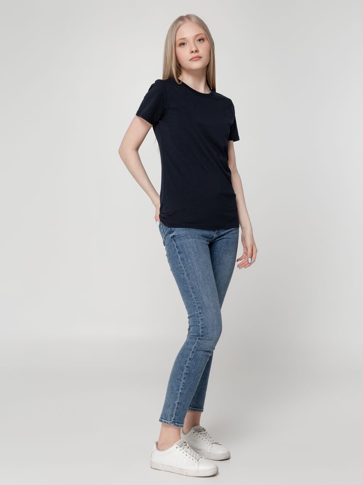 Футболка женская T-bolka Lady темно-синяя, размер S