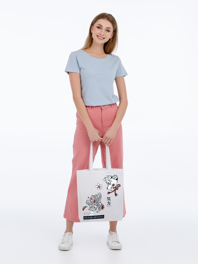 Холщовая сумка с термонаклейками «Кодекс самурая» — пример нанесения логотипа (CoolColor) | Print Logo