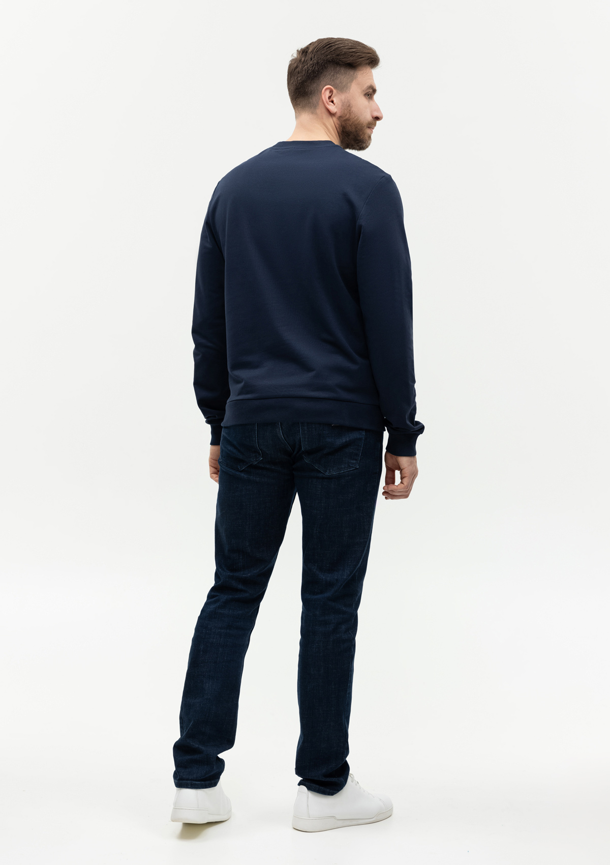 Свитшот унисекс STAN футер без начёса, 260, 63, Тёмно-синий,  (46)  (48/M)