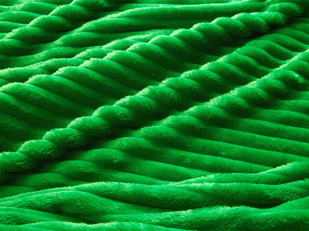 Плед Wave флисовый, зеленый