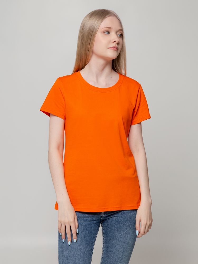 Футболка женская T-bolka Lady оранжевая, размер XL