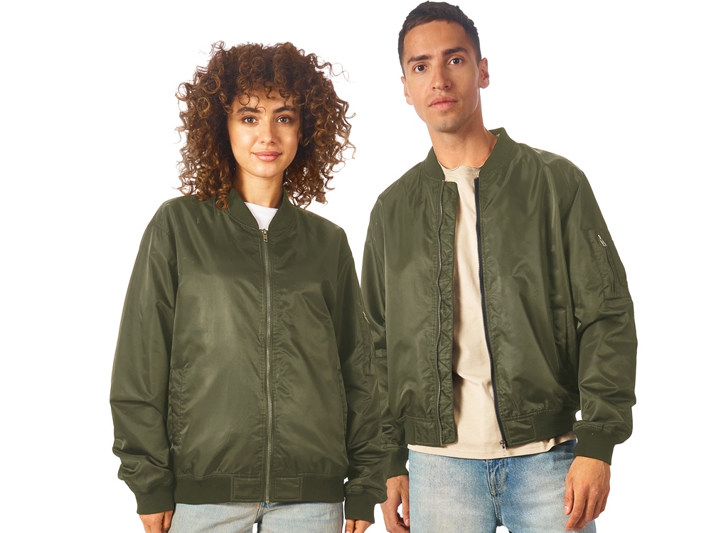 Куртка бомбер Antwerpen унисекс с логотипом US Basic | Print Logo