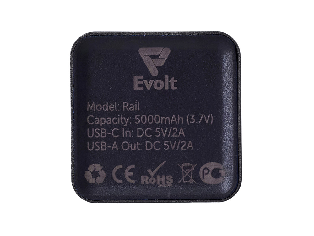 Внешний аккумулятор Rail, 5000 mAh, черный