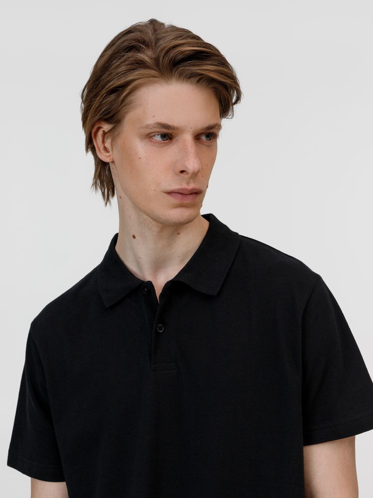 Рубашка поло унисекс Pulse, черная, размер XXL