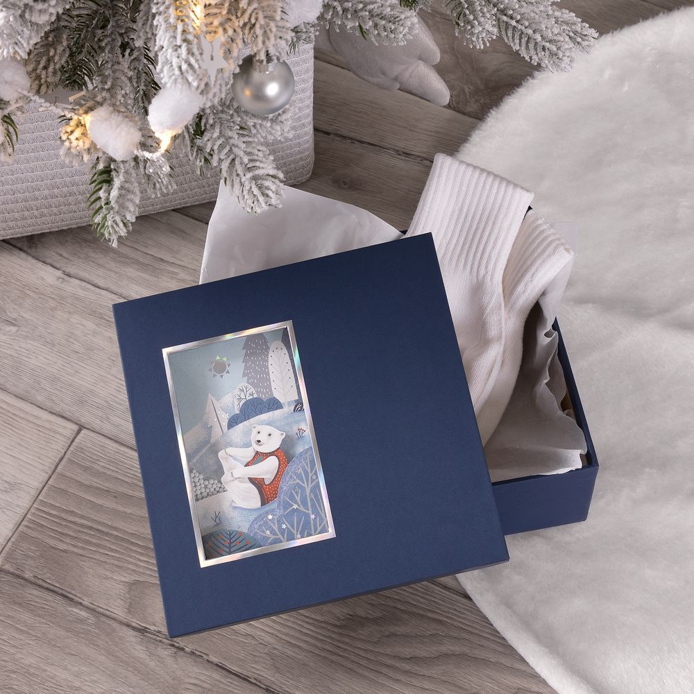 Коробка The Blue Bear — пример нанесения логотипа () | Print Logo