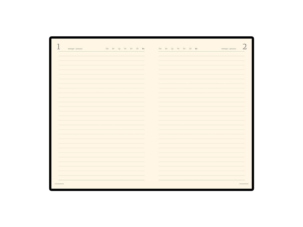 Ежедневник полудатированный портфолио А5  PROFY коричневый