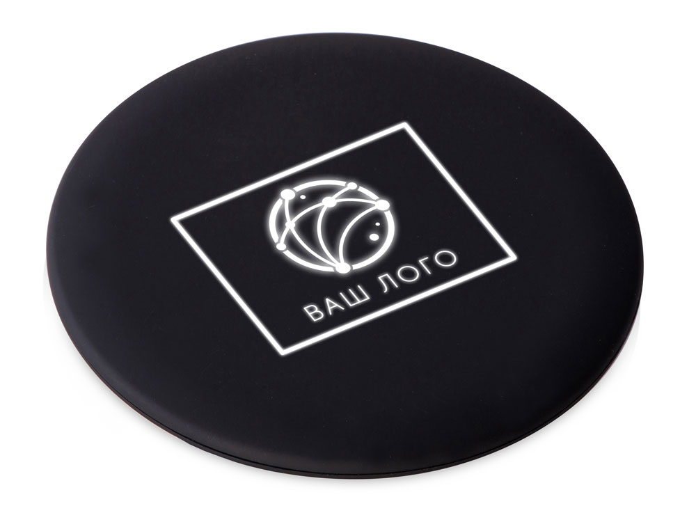 Беспроводное зарядное устройство с подсветкой логотипа Moon spot, 10 Вт с логотипом Evolt | Print Logo