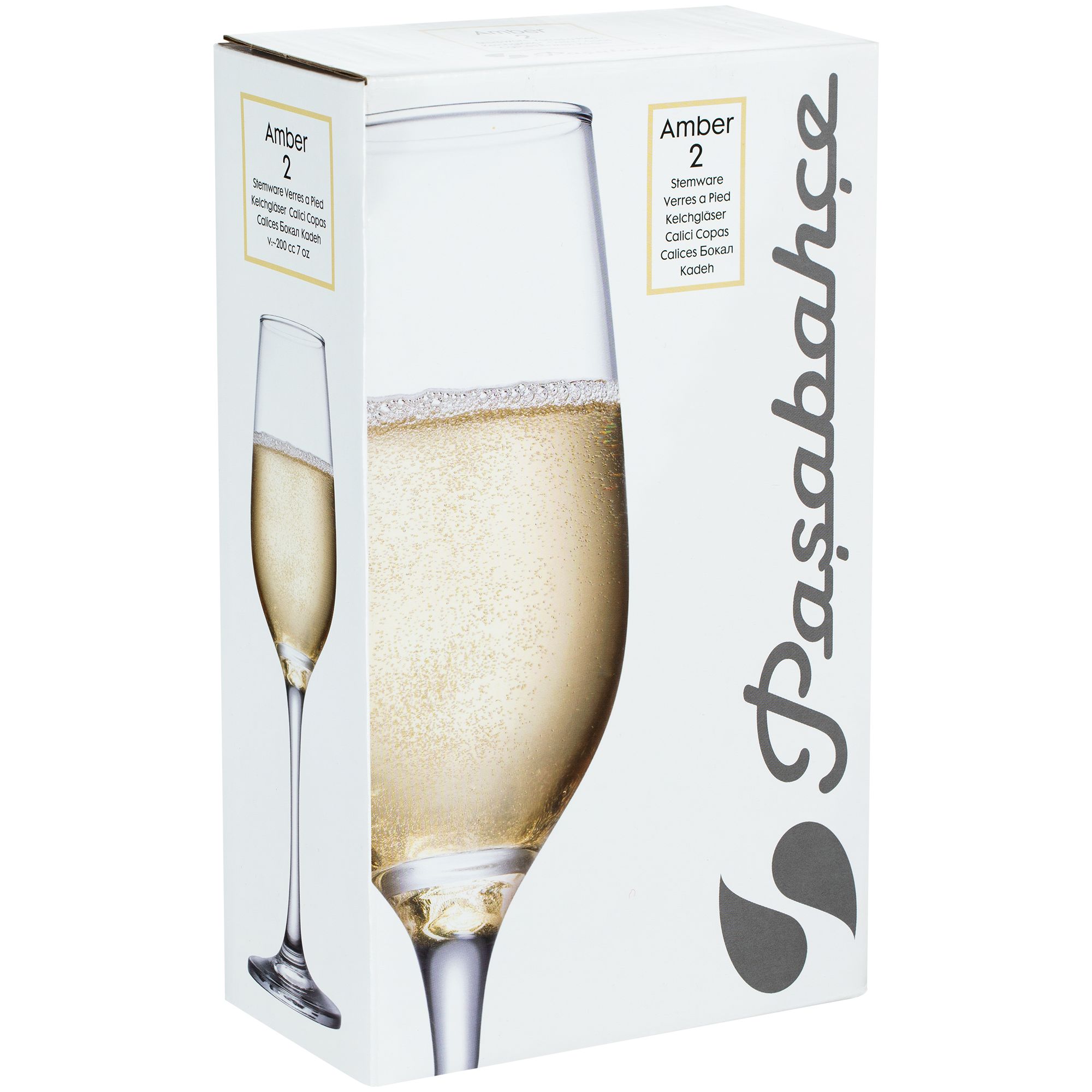 Набор из 2 бокалов для шампанского Amber фото на сайте Print Logo.