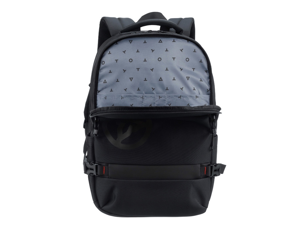 Рюкзак TORBER ВОЯЖ с отделением для ноутбука 18'', черный, полиэстер 900D, 34х16х47 см, 20 л