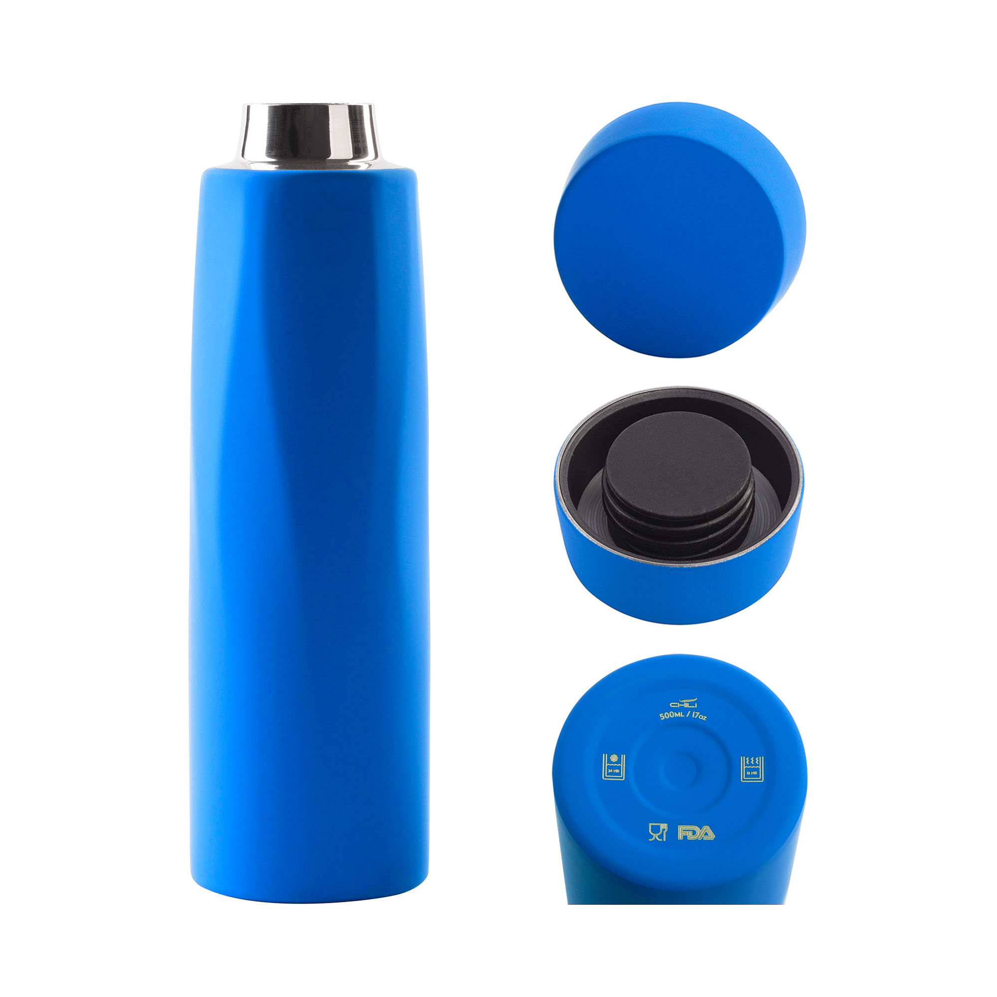 Термос "Calypso" 500 мл, покрытие soft touch, коробка, черный