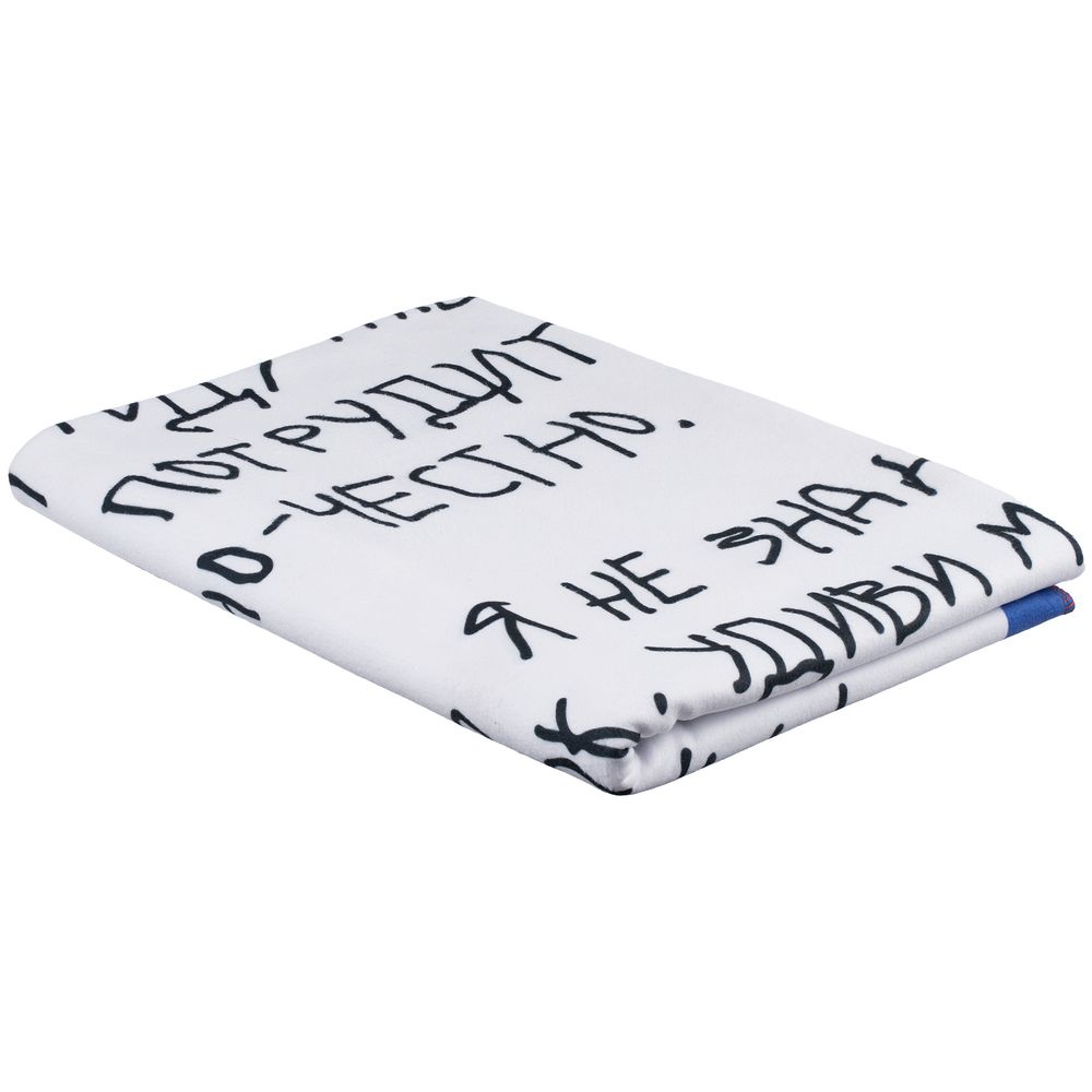 Флисовый плед «Письмо Деду Морозу» — пример нанесения логотипа (сделано в России) | Print Logo