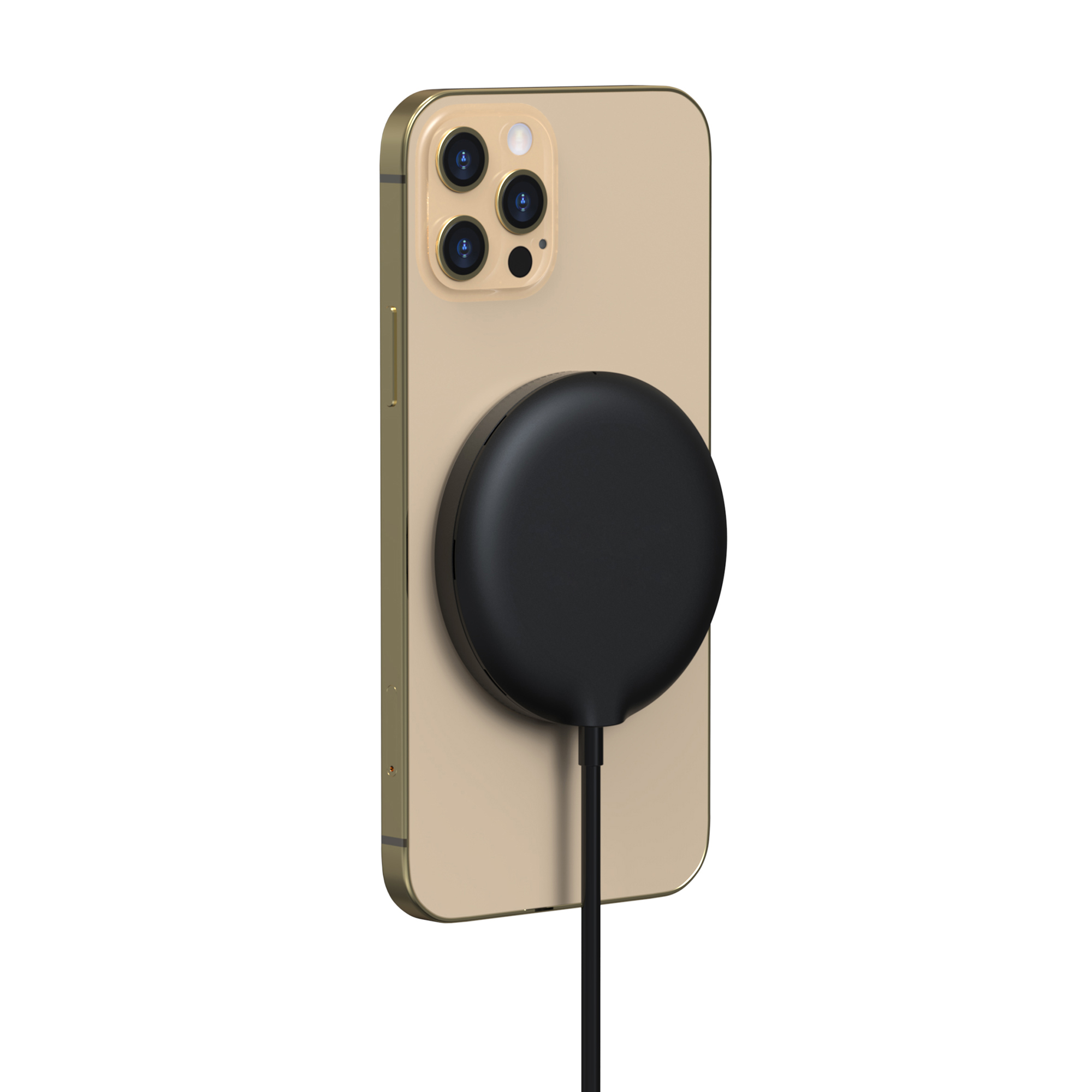 Магнитное беспроводное (15W) зарядное устройство "Magic SOFTTOUCH", покрытие soft touch фото на сайте Print Logo.