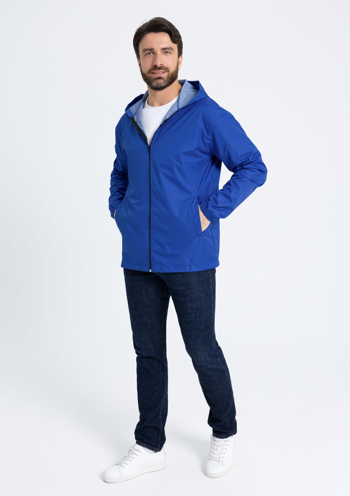 Ветровка унисекс STAN дюспо 210T, 85, 59, Синий,  (16/1)  (54/XXL)