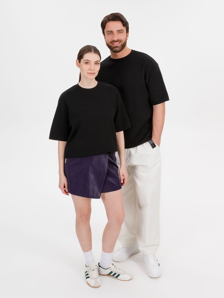 Джемпер с коротким рукавом Siluetti Volumica, черный, размер XL/XXL