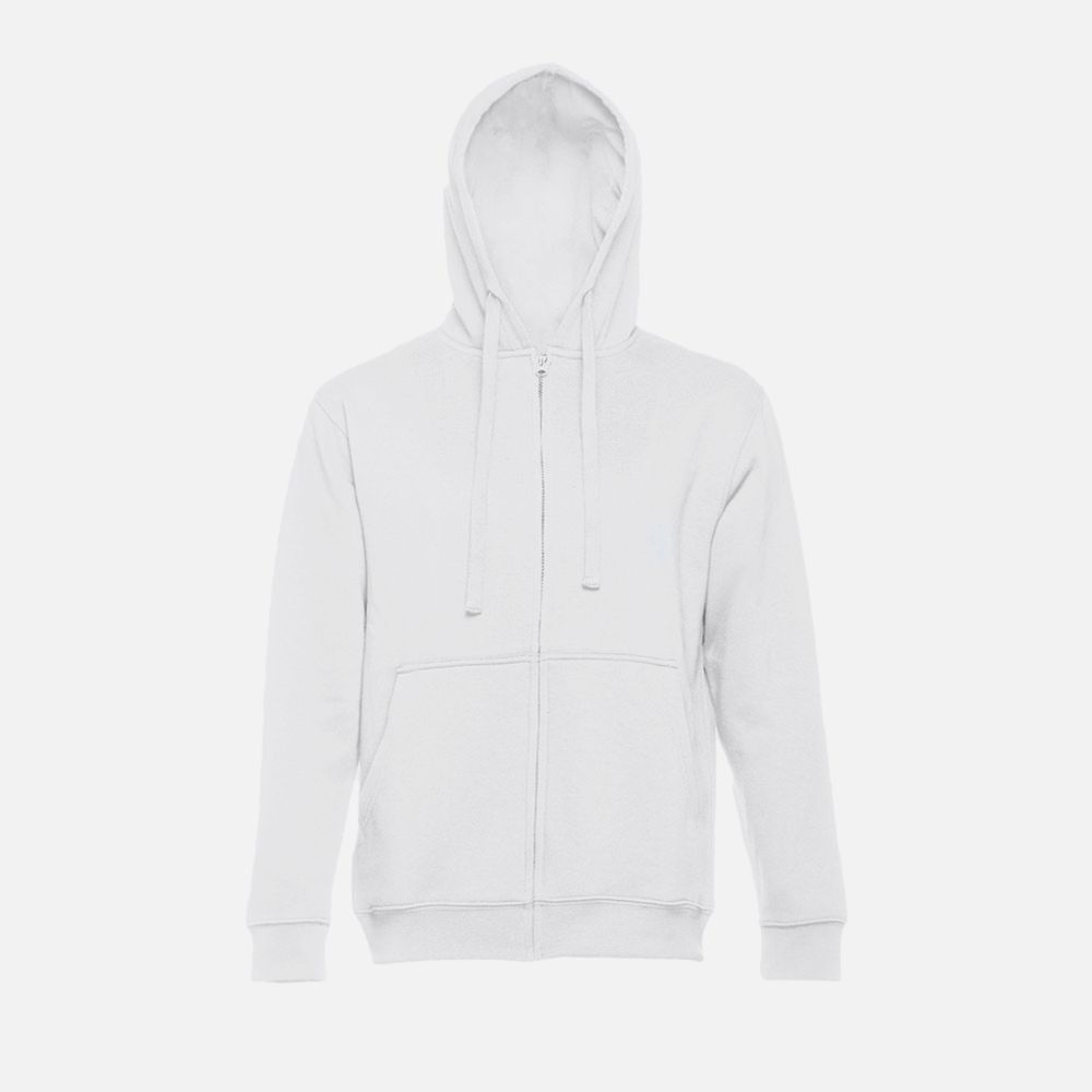 Толстовка мужская на молнии с капюшоном Amsterdam, белая, размер S