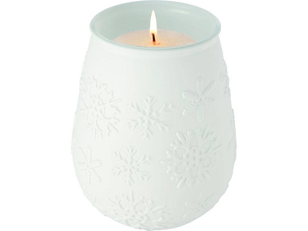 Подставка для чайной свечи Faro из переработанного стекла, белый матовый