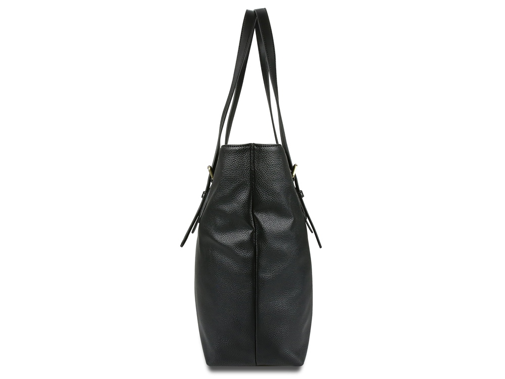 Сумка-тоут женская BUGATTI Passione 15'', чёрная, полиуретан, 47х13х32,5 см