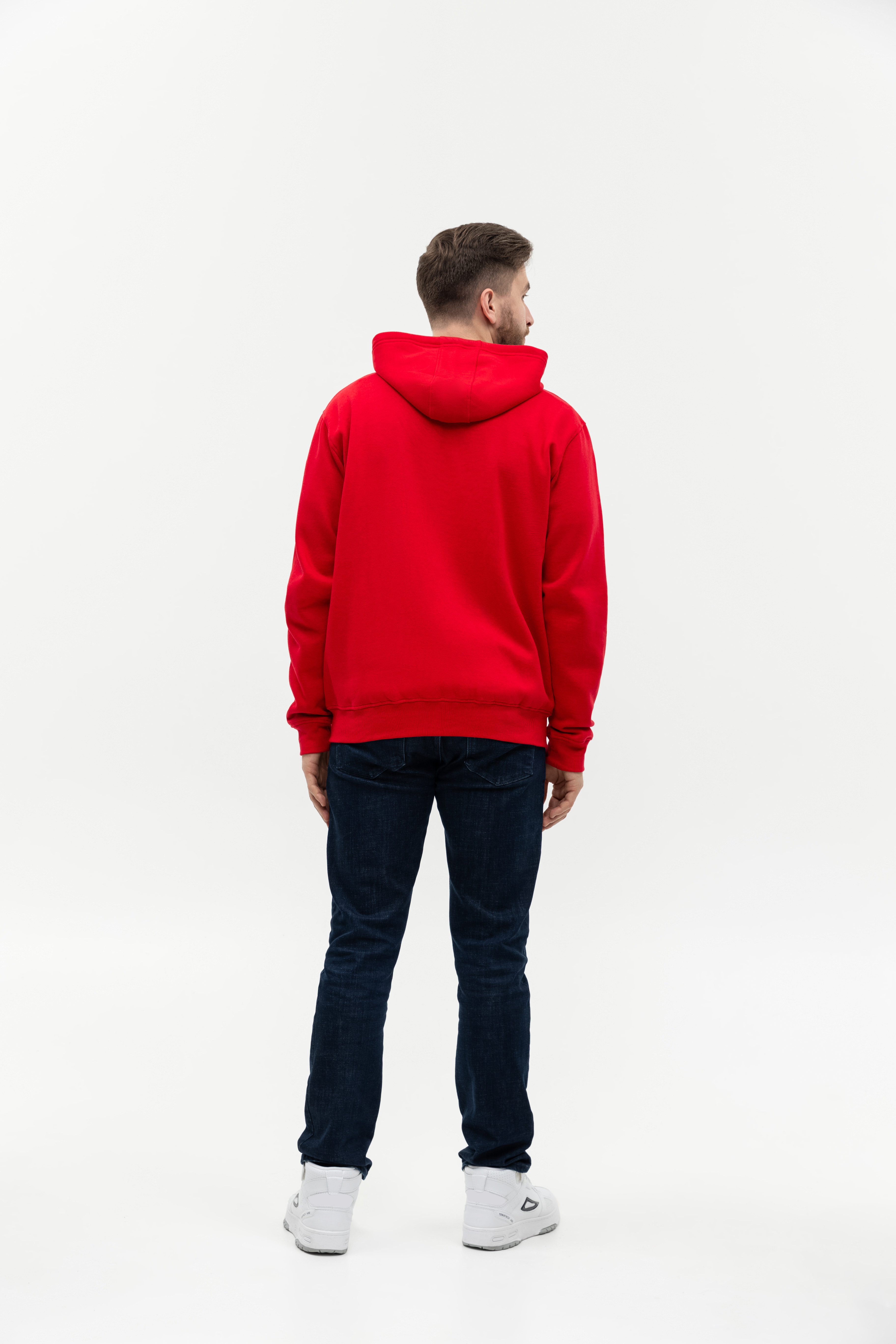 Толстовка мужская STAN с капюшоном на молнии футер с начёсом 280, 17, Красный,  (14)  (52/XL)