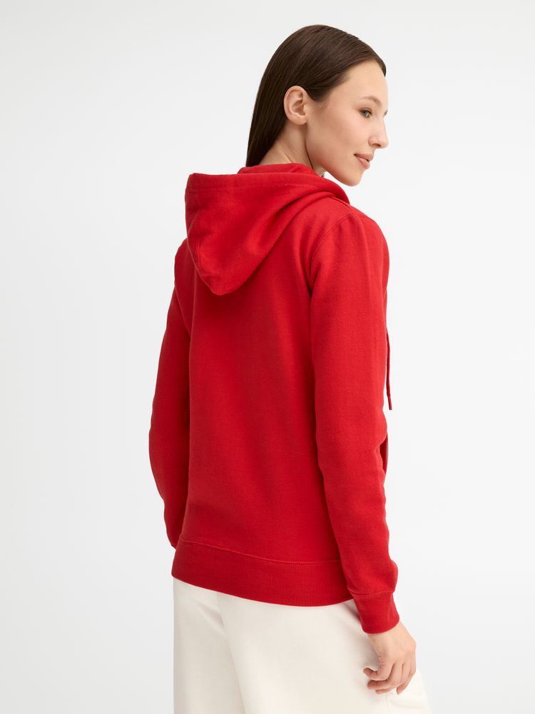 Толстовка женская на молнии с капюшоном Seven Women, красная, размер XL