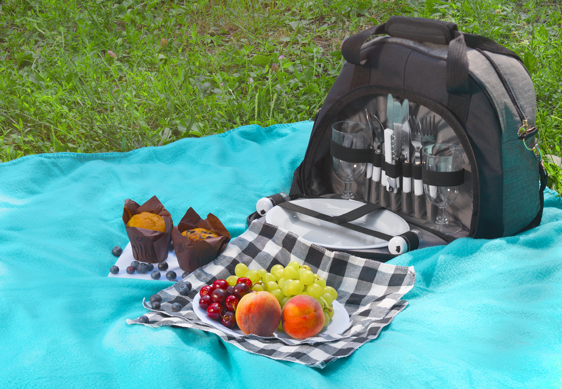 Набор для пикника "Исландия" на 2 персоны с холодильным отделением фото на сайте Print Logo.