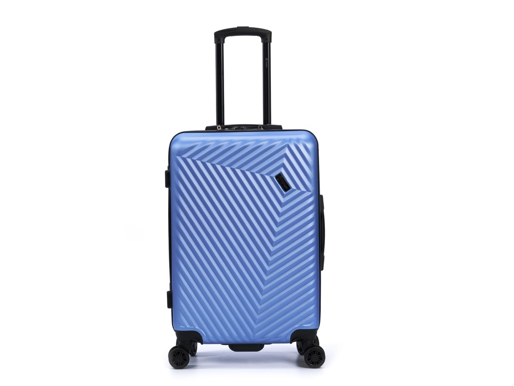 Чемодан TORBER ЛАМА, синий, ABS-пластик, 43 х 25,5 х 67 см, 62 л