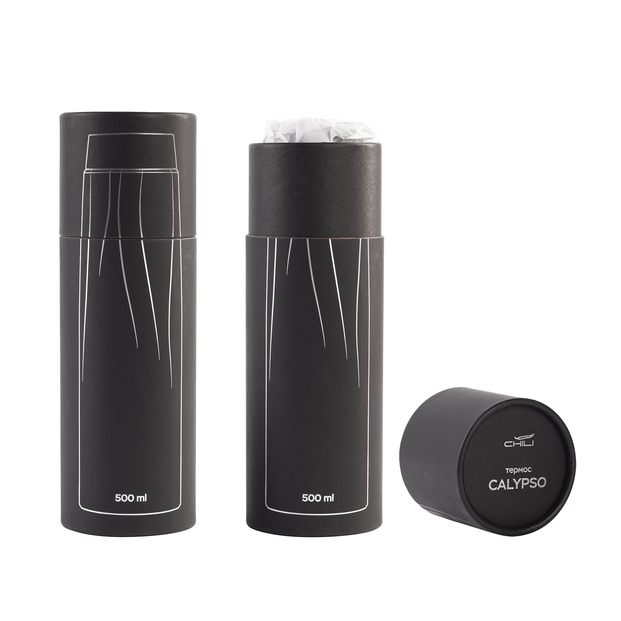 Термос "Calypso", покрытие soft touch, 0,5 л., красный