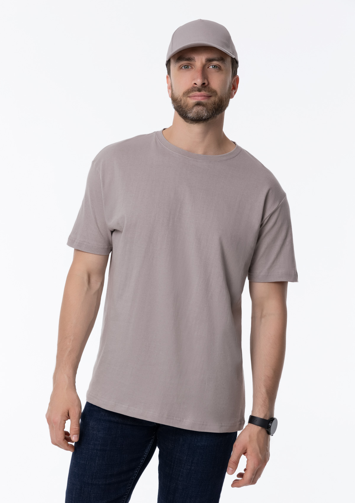 Футболка унисекс без бокового шва STAN хлопок 160, 02, Светло-серый,  (72)  (48/M)