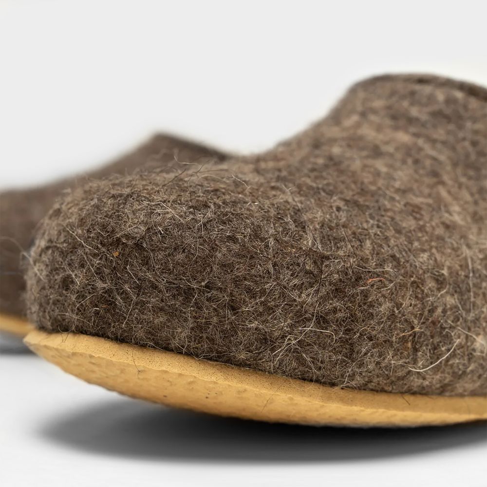 Домашние валенки Step, серо-коричневые (натуральные), размер 47