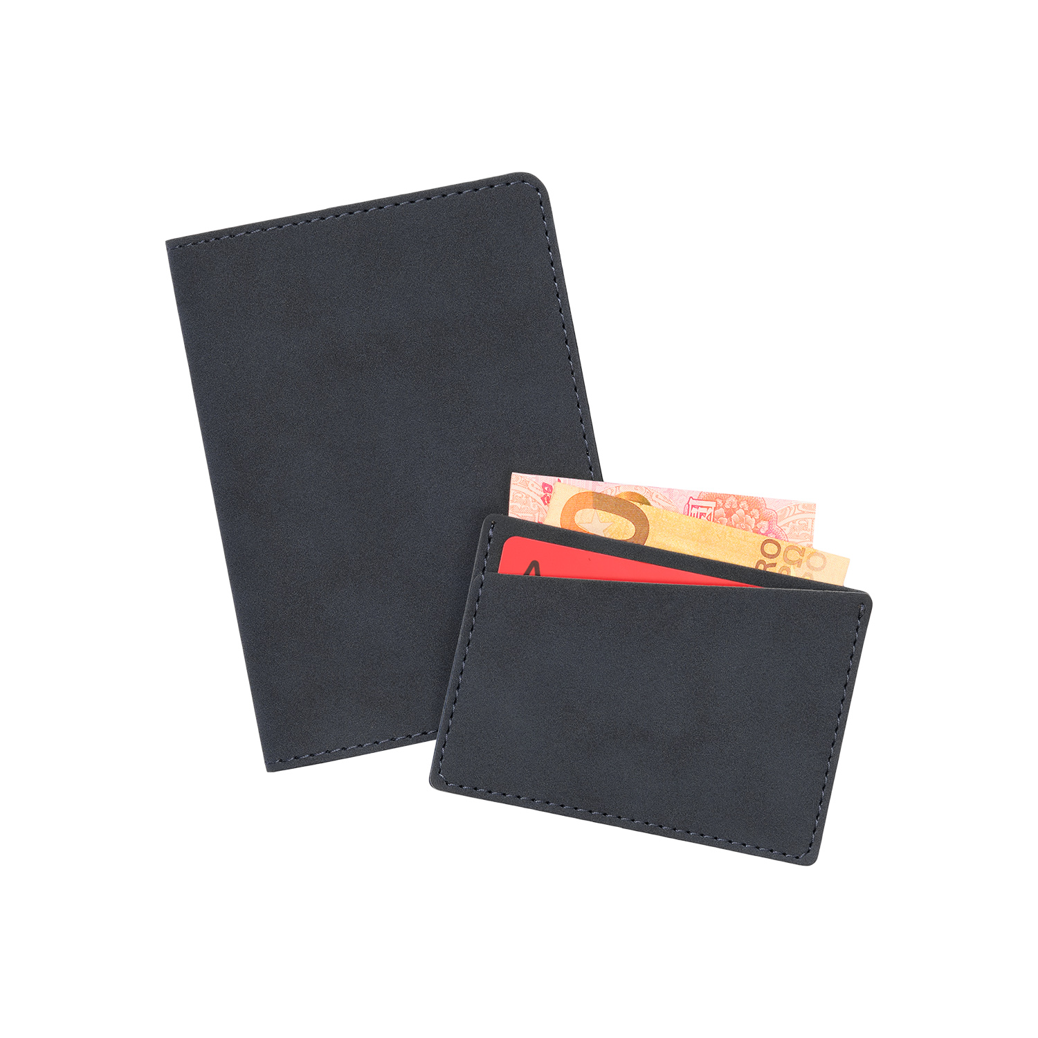 Кардхолдер Nuba со скошенным карманом, синий фото на сайте Print Logo.